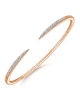 Split Diamond Spike Cuff Bangle