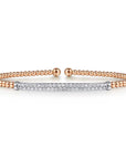 Diamond Pave Bar Flexible Bangle Bracelet