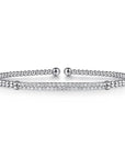 Diamond Pave Bar Flexible Bangle Bracelet