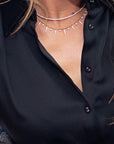 Diamond Spike Droplet Necklace