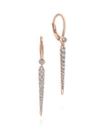 Pavé Diamond Drop Earrings in Rose Gold