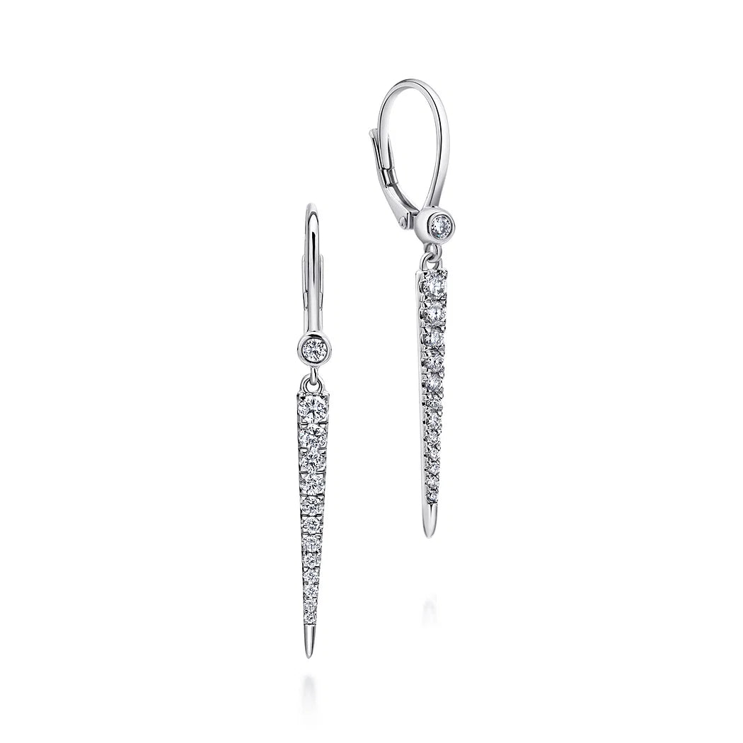 Pavé Diamond Drop Earrings in Rose Gold