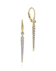 Pavé Diamond Drop Earrings in Rose Gold