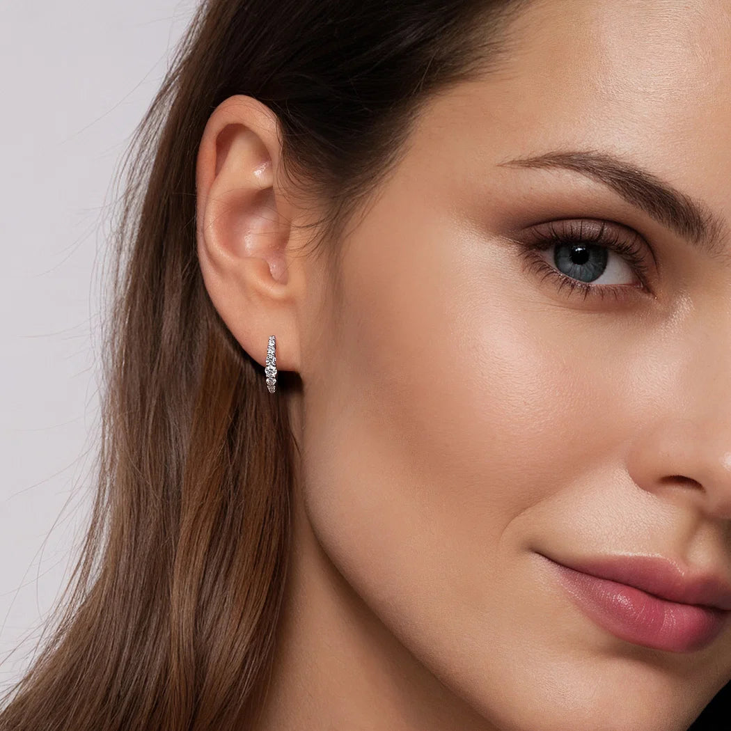 Diamond Huggie Earrings