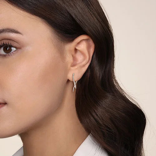 Diamond Spike Drop Earrings