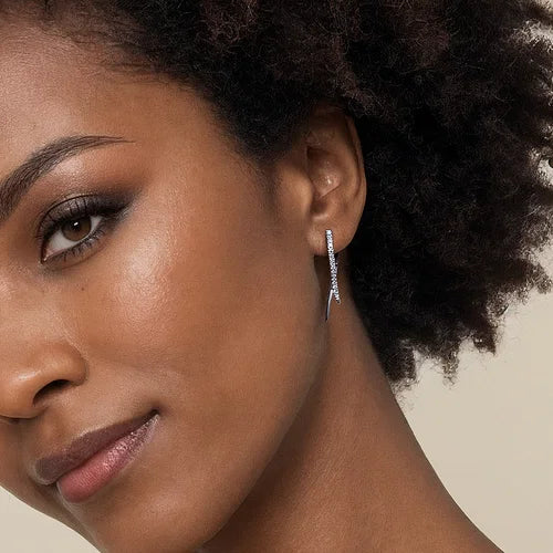 Diamond Spike Drop Earrings