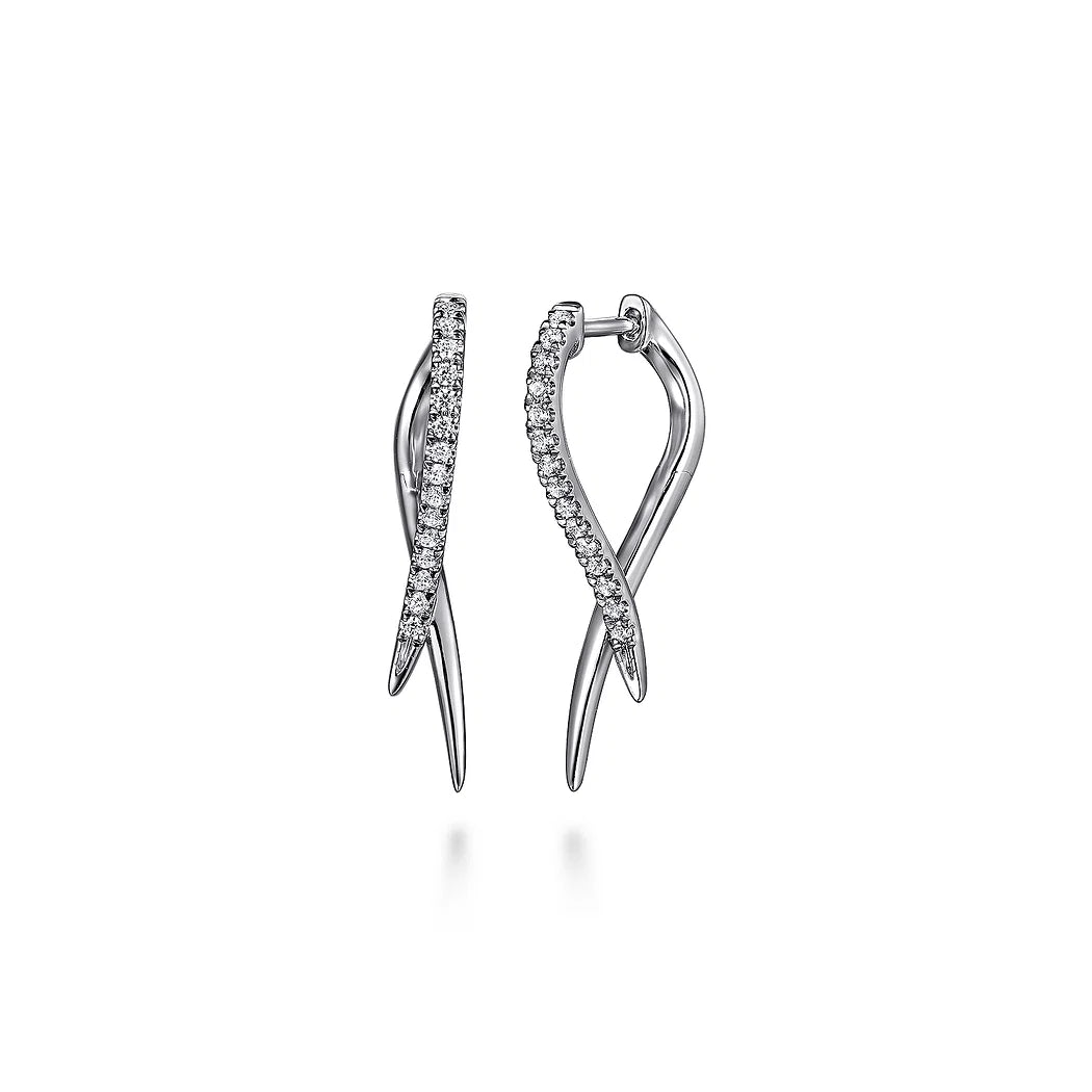 Diamond Spike Drop Earrings