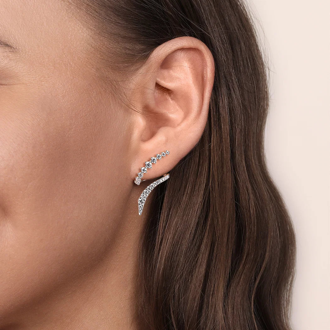 Diamond Bypass Earrings