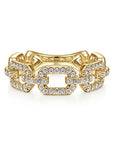 Diamond Pave Chain Link Stackable Ring