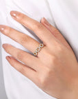 Diamond Pave Chain Link Stackable Ring
