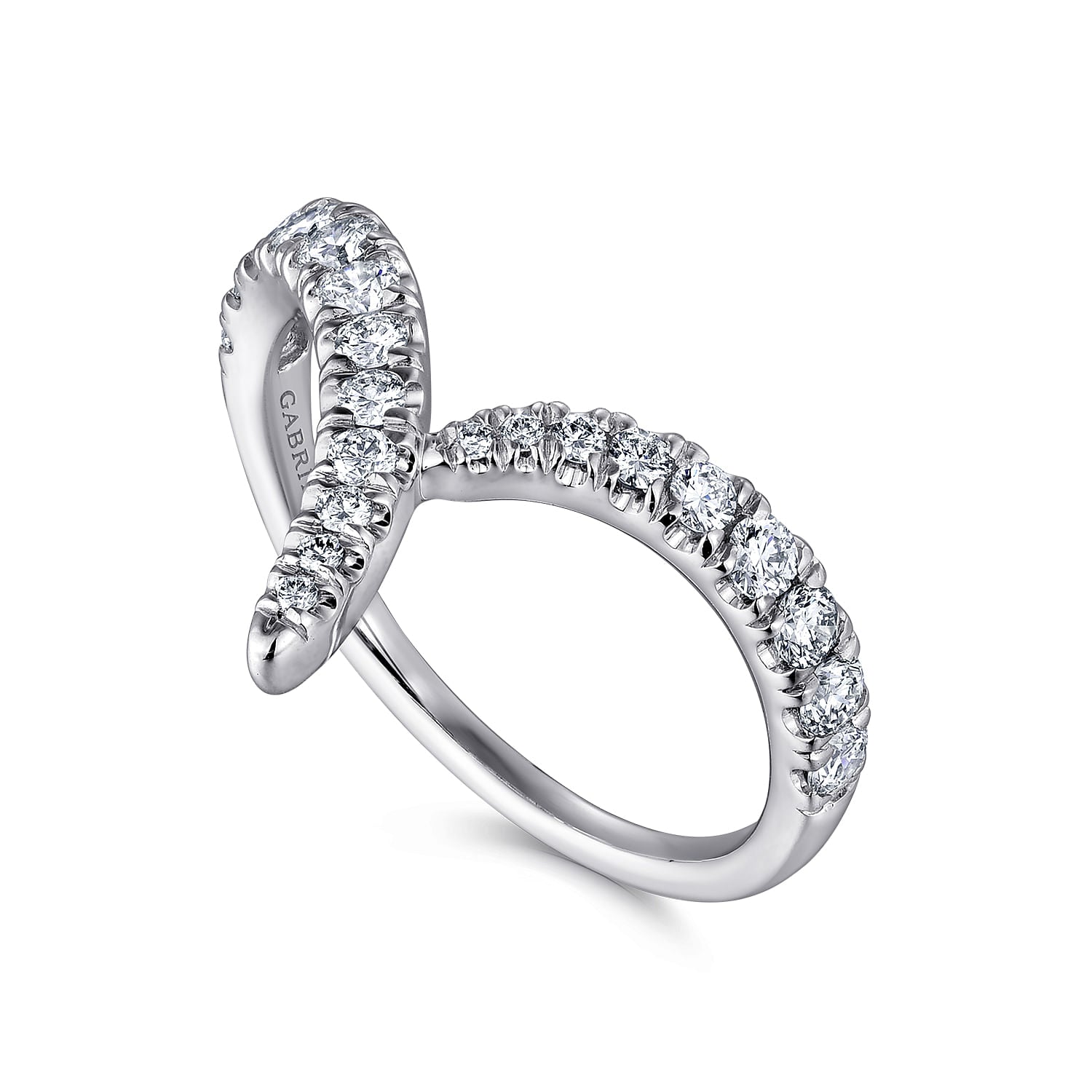Diamond V-Shaped Bypass Ring