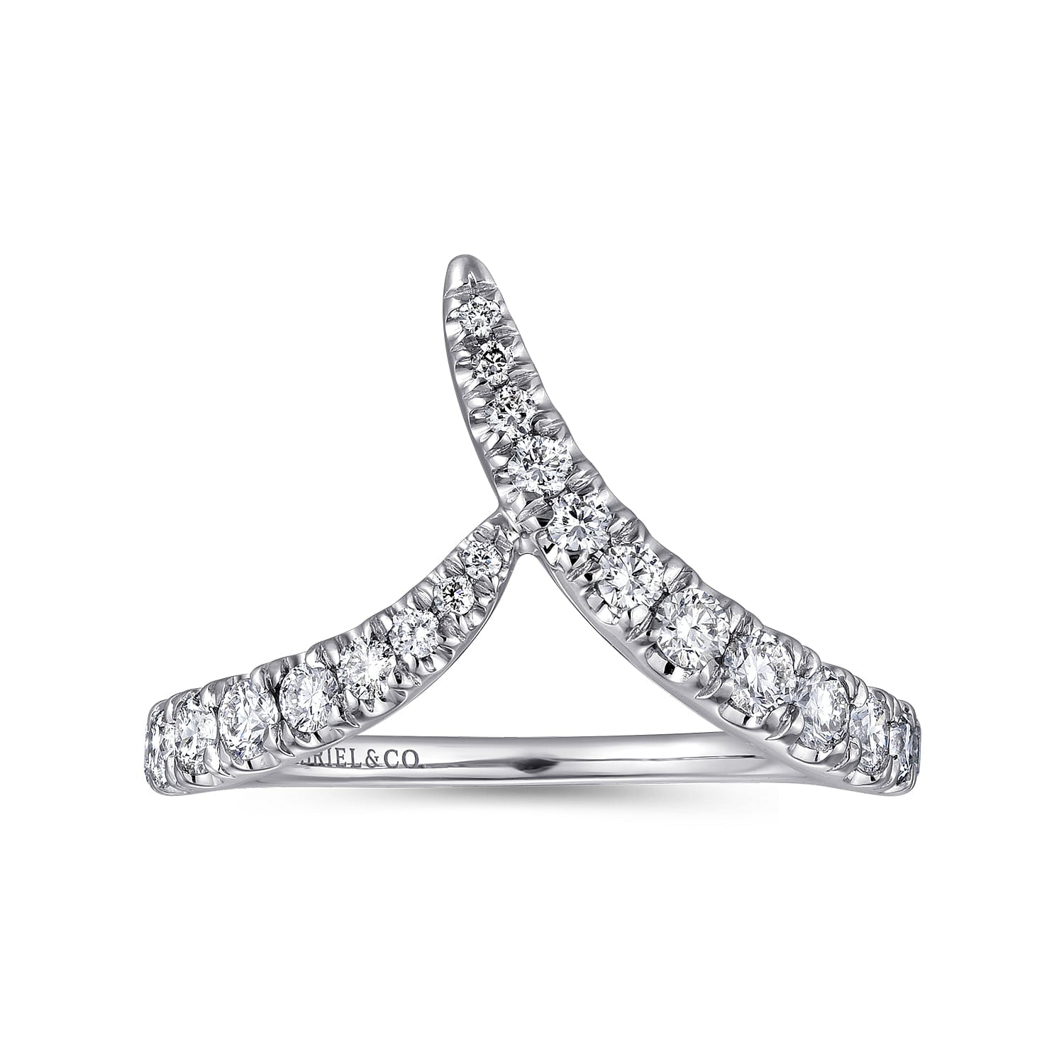 Diamond V-Shaped Bypass Ring
