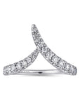 Diamond V-Shaped Bypass Ring