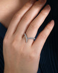 Diamond V-Shaped Bypass Ring