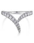 Diamond V-Shaped Bypass Ring