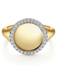 Diamond Halo Signet Pinky Ring