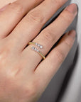 Diamond Open Bypass Ring