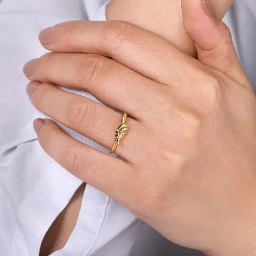 Gold Twisted Knot Ring