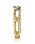 Diamond and Gold Hampton Link Ring