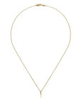 Yellow Gold Spike Necklace with Diamonds
