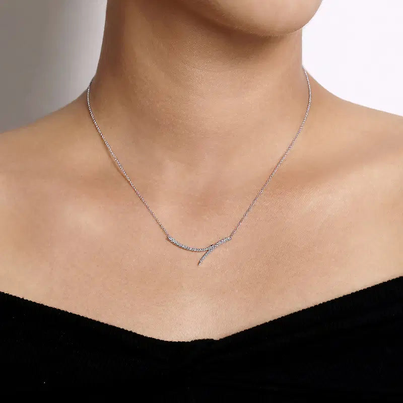 Diamond Ribbon Necklace
