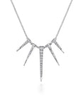 Spike Necklace with White Sapphires
