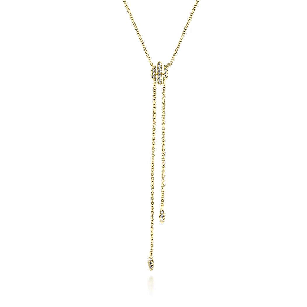Diamond Y Knot Necklace