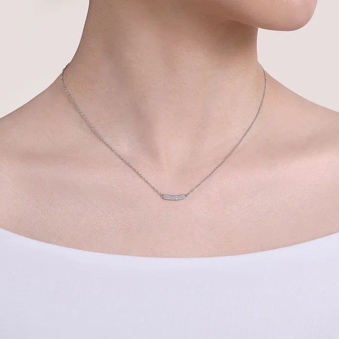 Pavé Diamond Bar Necklace