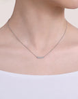 Pavé Diamond Bar Necklace