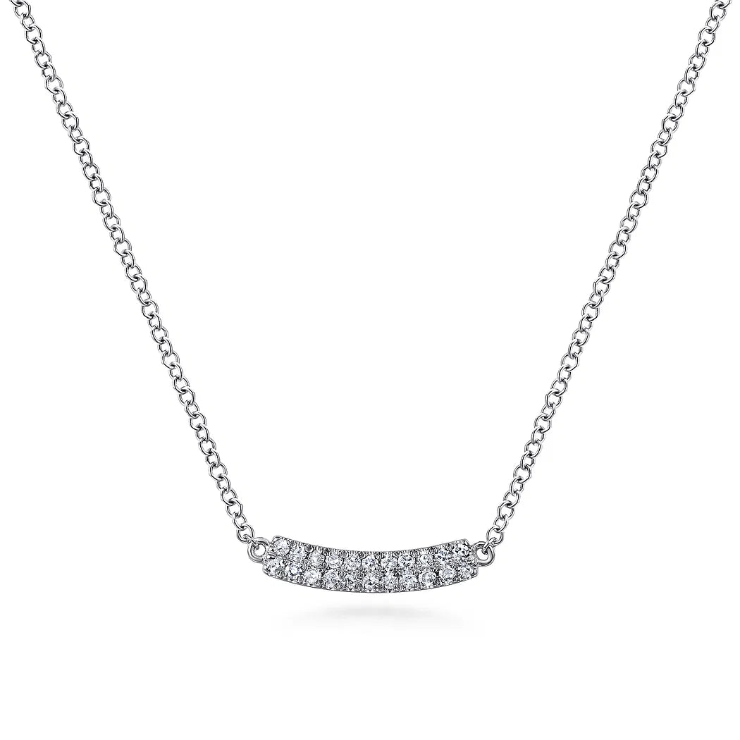 Pavé Diamond Bar Necklace