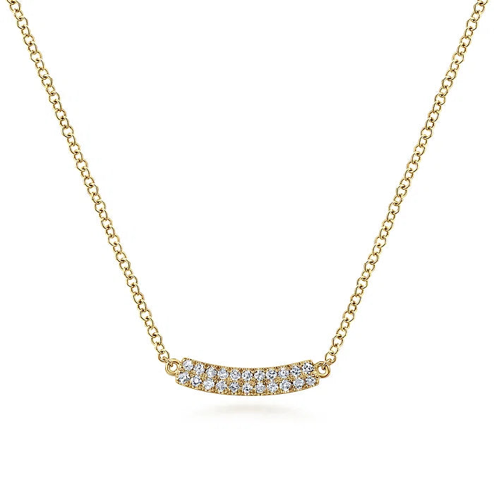 Pavé Diamond Bar Necklace