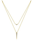 Layered Diamond Spike and Bar Pendant