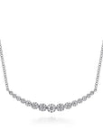 Diamond Curved Bar Necklace