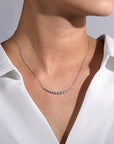 Diamond Curved Bar Necklace