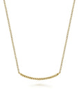 Curved Bar Necklace in Yellow Gold