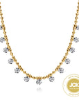 Diamond Drop Station Necklace