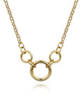 Yellow Gold Tube Link Necklace