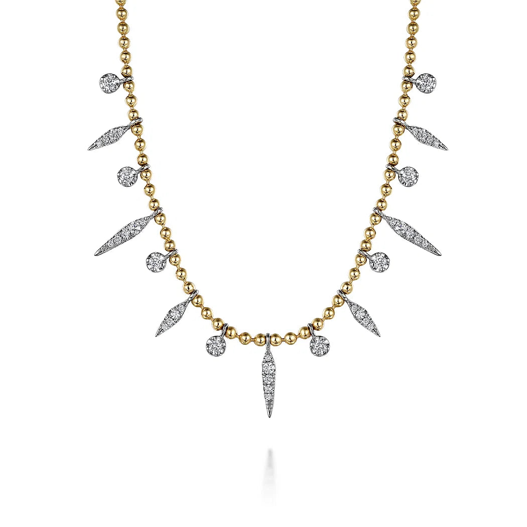 Diamond Spike Droplet Necklace