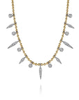 Diamond Spike Droplet Necklace