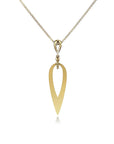 Pear Shaped Yellow Gold Drop Necklace