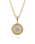 Diamond and Mother of Pearl Medallion Pendant