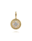 Diamond and Mother of Pearl Medallion Pendant