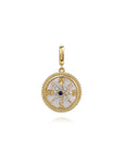 Diamond and Sapphire Compass Medallion Pendant