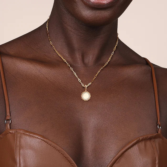 Round Diamond Medallion Pendant