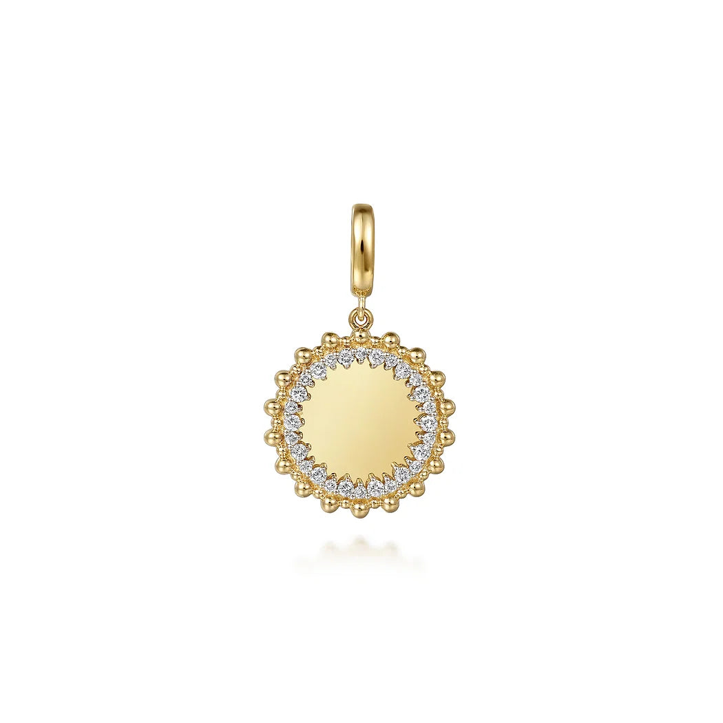 Round Diamond Medallion Pendant